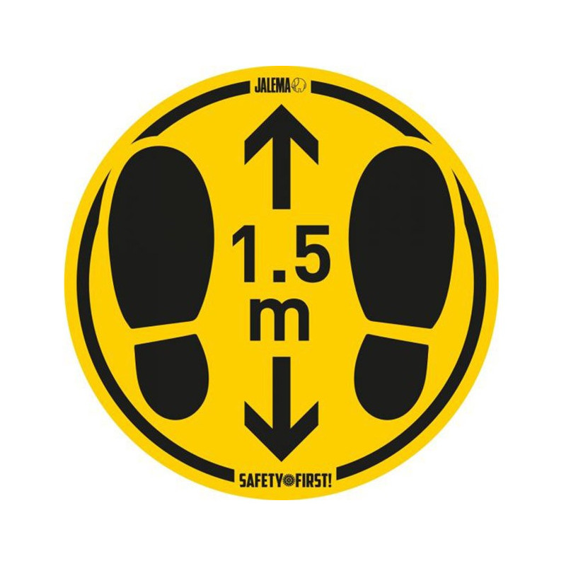 Lattiatarra "Turvaväli 1,5m" pyöreä 35cm sileät pinnat /2kpl