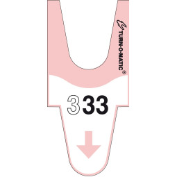 Vuoronumeroetiketti Meto T90 Pinkki /6kpl