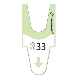 Vuoronumeroetiketti Meto T90 Vihreä /6kpl