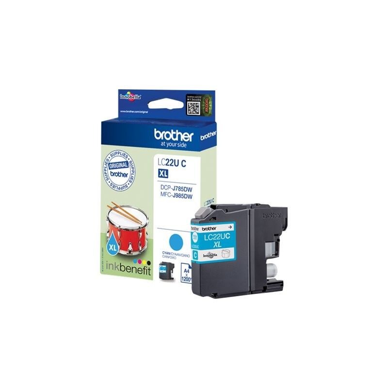 Brother LC-22UC Cyan Mustepatruuna 1,2K