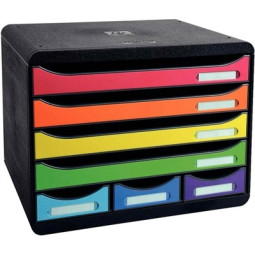 Laatikosto 7-osainen Exacompta Store-Box Multicolour työpöydälle