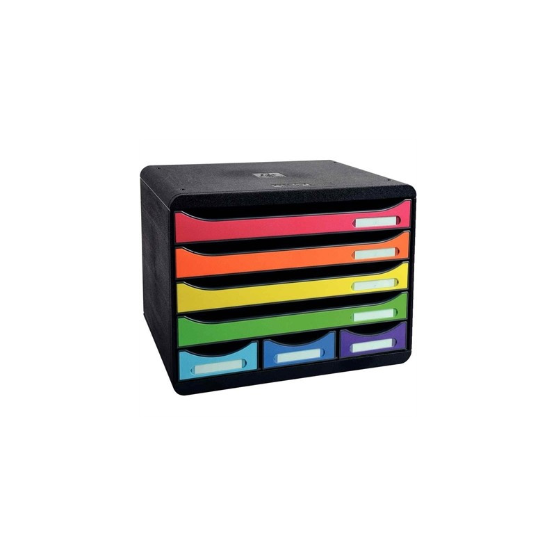 Laatikosto 7-osainen Exacompta Store-Box Multicolour työpöydälle