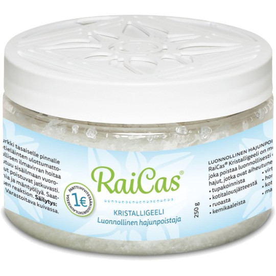 RaiCas Kristalligeeli 250g - luonnonmukainen hajunpoistaja