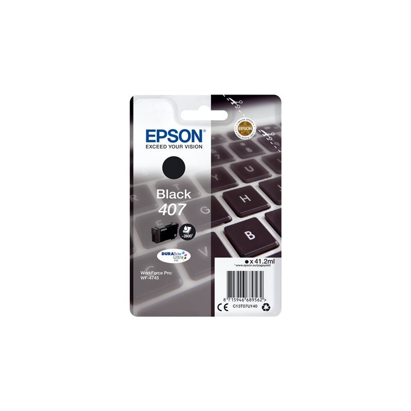 Epson 407 Musta Mustepatruuna