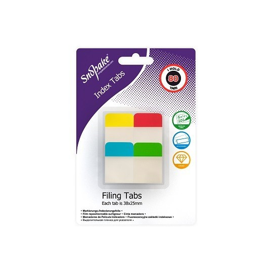 Snopake Index Tab 38x25mm /80kpl