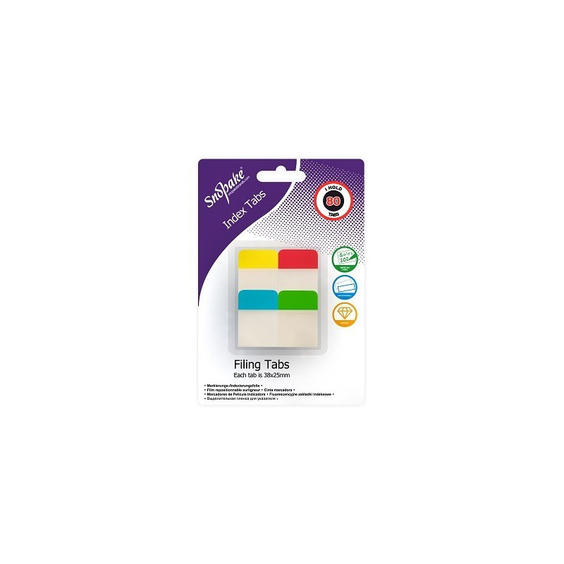 Snopake Index Tab 38x25mm /80kpl