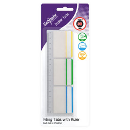 Snopake Index Tab 37x50mm + viivain /30kpl