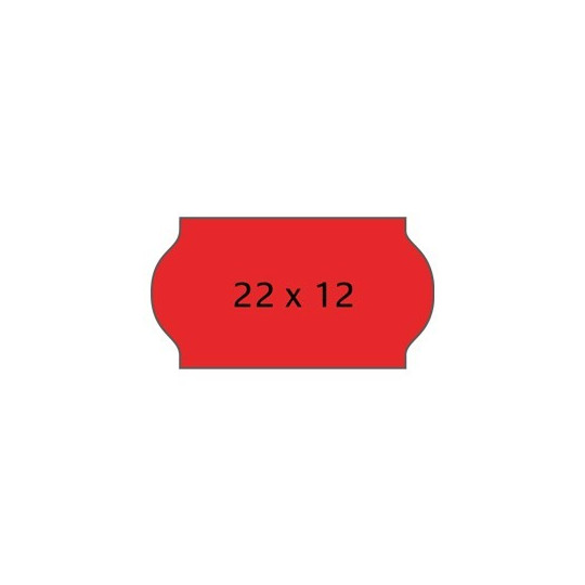 Etiketti 22x12 mm punainen pysyvä hinnoittelijaan