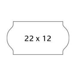 Etiketti 22x12 mm valkoinen pysyvä hinnoittelijaan