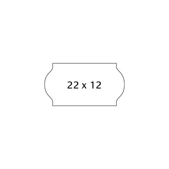 Etiketti 22x12 mm valkoinen pysyvä hinnoittelijaan