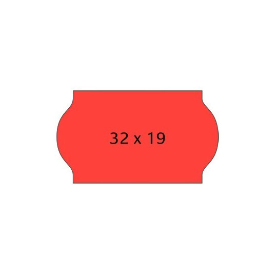 Etiketti 32x19 mm punainen pysyvä hinnoittelijaan