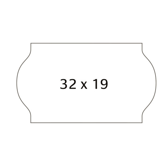 Etiketti 32x19 mm valkoinen pysyvä hinnoittelijaan