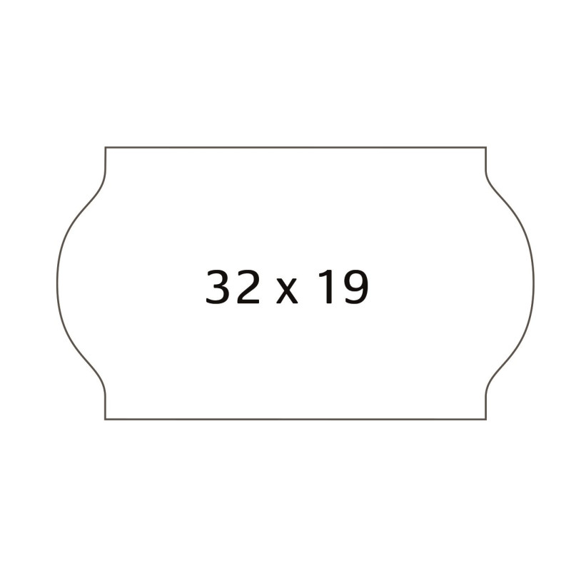Etiketti 32x19 mm valkoinen pysyvä hinnoittelijaan