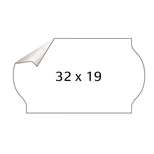 Etiketti 32x19 mm valkoinen irtoava hinnoittelijaan