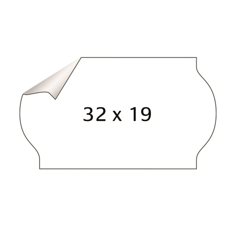 Etiketti 32x19 mm valkoinen irtoava hinnoittelijaan