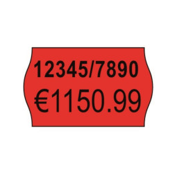 Etiketti 26x16mm punainen pysyvä hinnoittelijaan