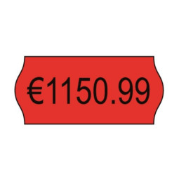 Etiketti 26x12 mm punainen pysyvä hinnoittelijaan