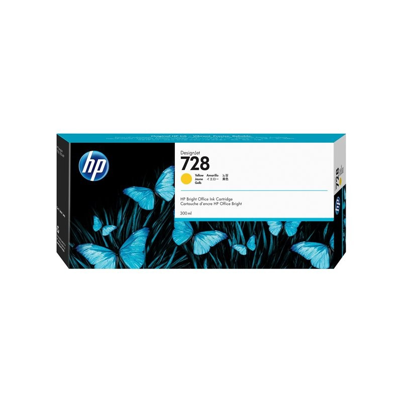 HP 728 Keltainen 300ml Mustepatruuna