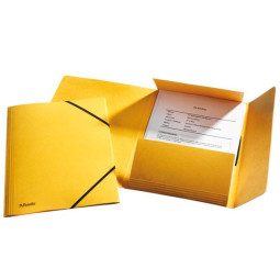 Esselte kulmalukkokansio A4 läpillä keltainen