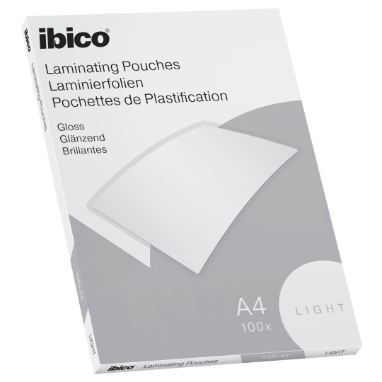 Lamitasku A4 75mic Ibico Light /100kpl - edullinen laminointitasku arkistointiin ja esillepanoon