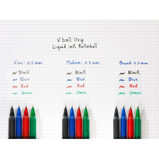 Pilot V-Ball Grip Roller 05 Musta Kuulamustekynä
