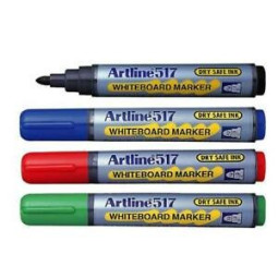 Valkotaulutussi 4 väriä Artline 517 - parasta laatua luokkahuoneille ja esitelmöintiin