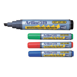 Valkotaulutussi 4 väriä Artline 519 - parasta laatua luokkahuoneille ja esitelmöintiin