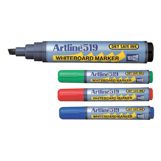 Valkotaulutussi 4 väriä Artline 519 - parasta laatua luokkahuoneille ja esitelmöintiin