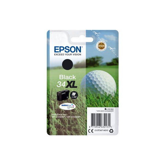 Epson 34XL Musta Mustepatruuna