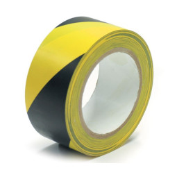 Varoitusteippi / huomioteippi 75mmx33m keltamusta