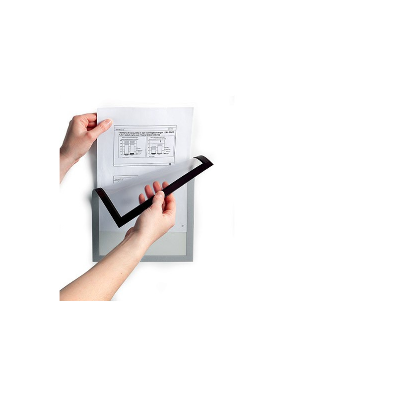 Duraframe A4 Hopea 2kpl Tarra/magneettitasku