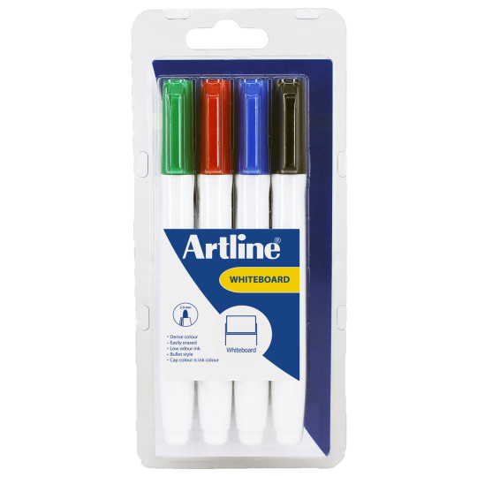 Valkotaulutussi 4 väriä Artline Supreme - parasta laatua luokkahuoneille ja esitelmöintiin