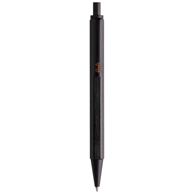 Kuulakynä 0,7mm Rhodia scRipt Black - huippulaatuinen kynä alumiinirungolla