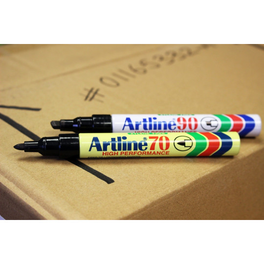 Huopakynäsarja 10 väriä Artline 90 - leveä, edullinen permanent marker