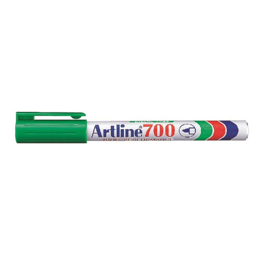 Huopakynä 0,7mm Vihreä Pyöreä Artline 700 - kapea, edullinen permanent marker