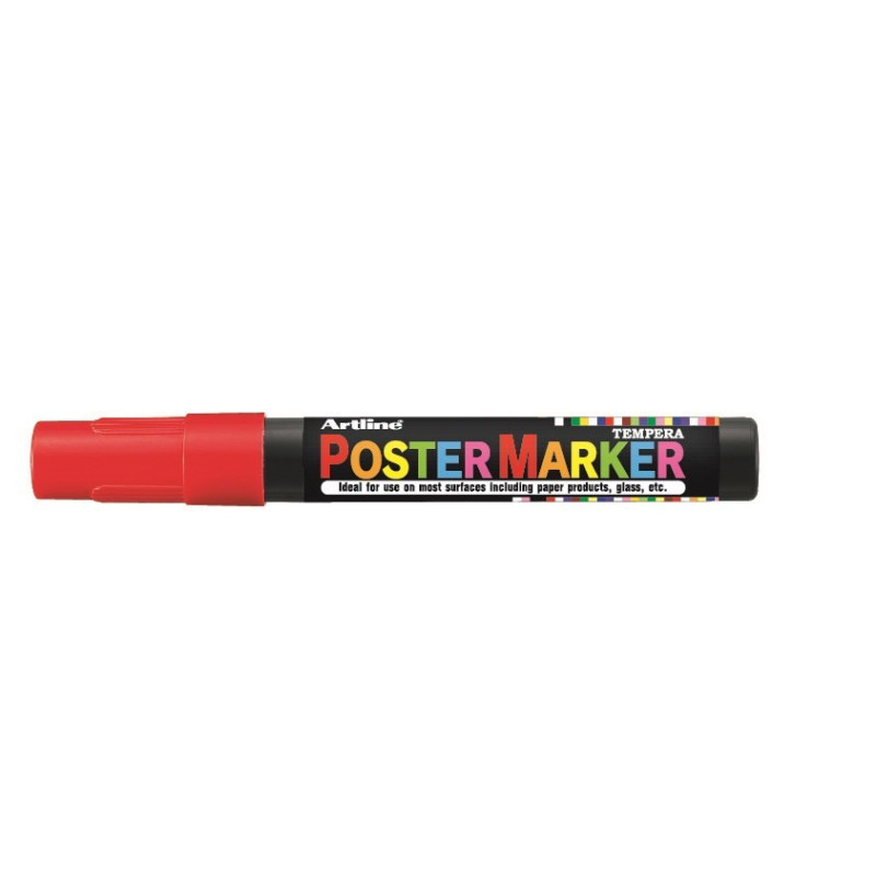 Poster Marker 2mm Punainen Artline EPP-4 - mainostussi somistukseen ja mainontaan