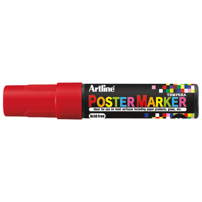 Poster Marker 12mm Punainen Artline EPP-12 - mainostussi somistukseen ja mainontaan