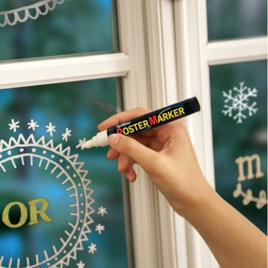 Poster Marker 20mm Valkoinen Artline EPP-20 - mainostussi somistukseen ja mainontaan