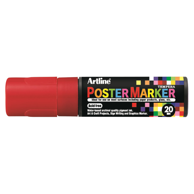 Poster Marker 20mm Punainen Artline EPP-20 - mainostussi somistukseen ja mainontaan