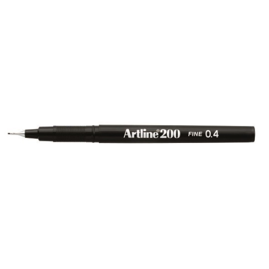 Kuitukynä 0,4mm Musta Artline 200