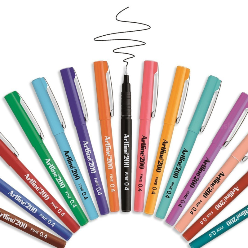 Kuitukynä Artline 200 0,4mm Värilajitelma