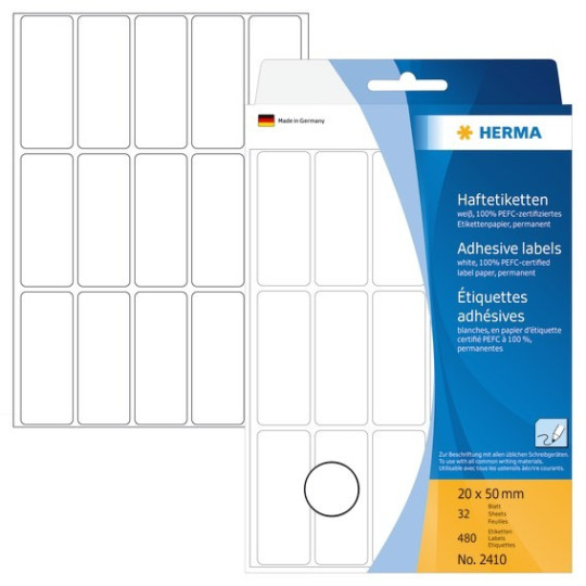 Herma 2410 tarra 20x50 mm 15-jakoinen