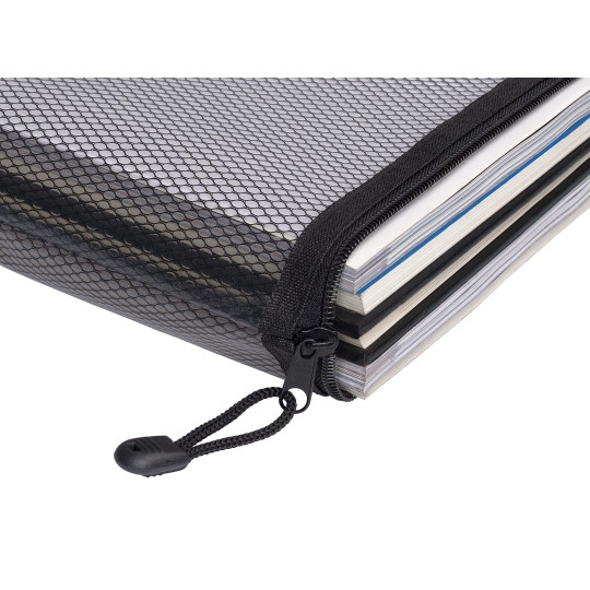 Snopake Zippa Bag A5 EVA Mesh Black Vetoketjutasku