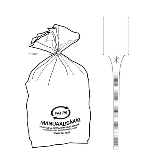 Palpa manuaalisäkki+suljin tölkeille ja pulloille