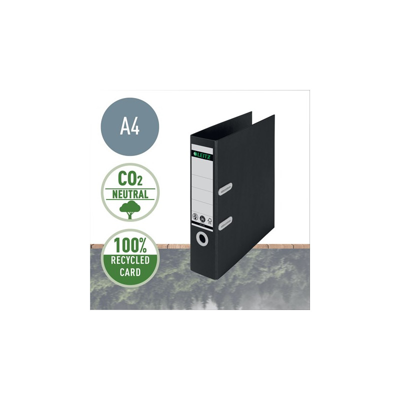 Mappi Leitz ReCycle 180 A4/80mm - 100% kierrätyskartongista valmistettu, hiilineutraali mappi