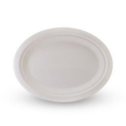 Kartonkilautanen Ovaali /50kpl Biohajoava - ekologinen kertakäyttölautanen