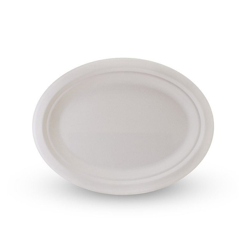 Kartonkilautanen Ovaali /50kpl Biohajoava - ekologinen kertakäyttölautanen