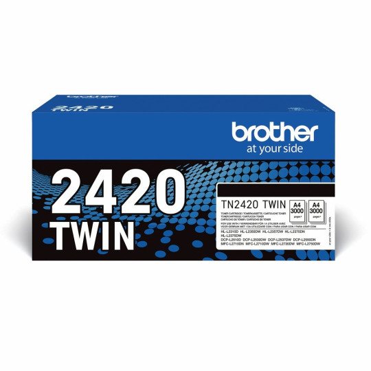 Brother TN-2420 Musta 2x3K Twin Pack Laserkasetti