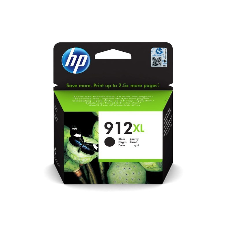 HP No 912XL Musta Mustepatruuna