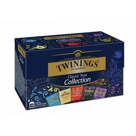 Teelajitelma Twinings Black Tea /25 pussia - suosituimmat mustan teen klassikot samassa pakkauksessa